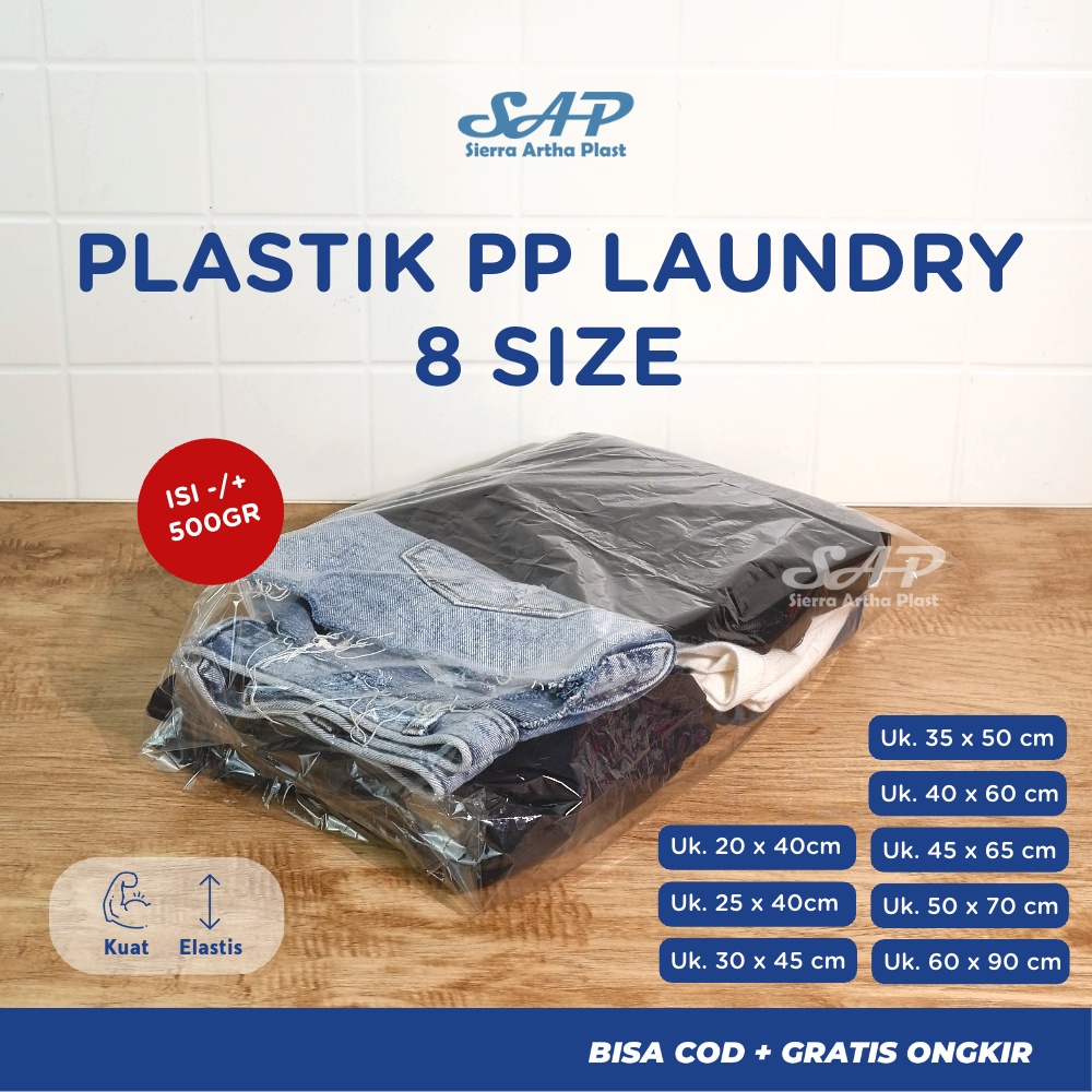 Jual Plastik Pp Plastik Kantong Laundry Pp Bening Uk X X