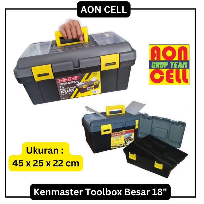 Jual KENMASTER Tool Box Besar 18 INCH Toolbox Kotak Peralatan Perkakas