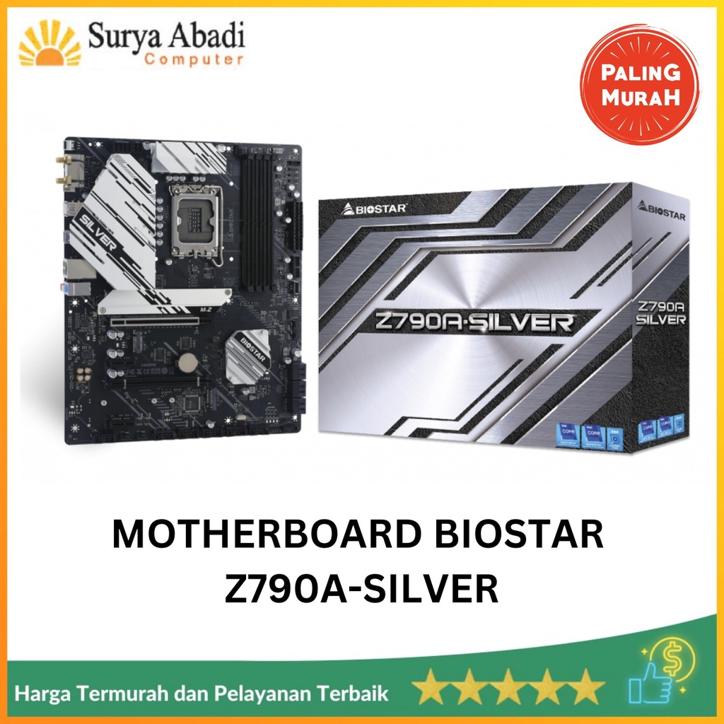 Jual Motherboard Biostar Z790A Sliver Socket LGA 1700 Z790 DDR5