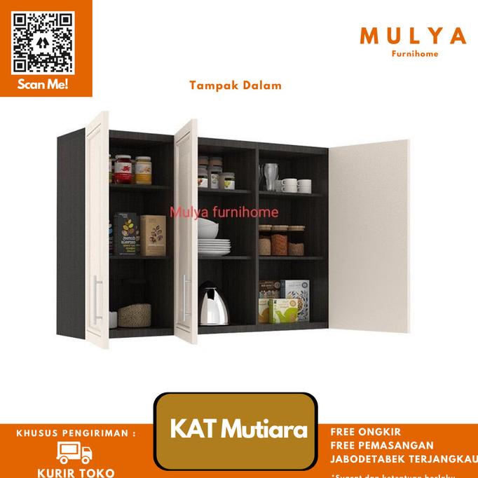 Jual Kitchen Set 3 Pintu Atas Lemari Dapur 3 Pintu KAT Mutiara