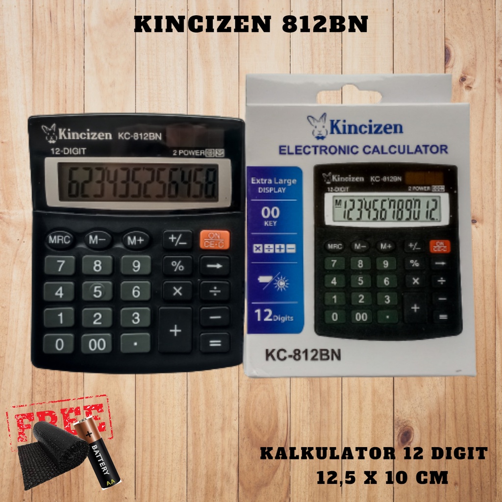 Jual Kalkulator Sedang Display 12 Digit Layar Besar Ukuran 12 5 X 10cm