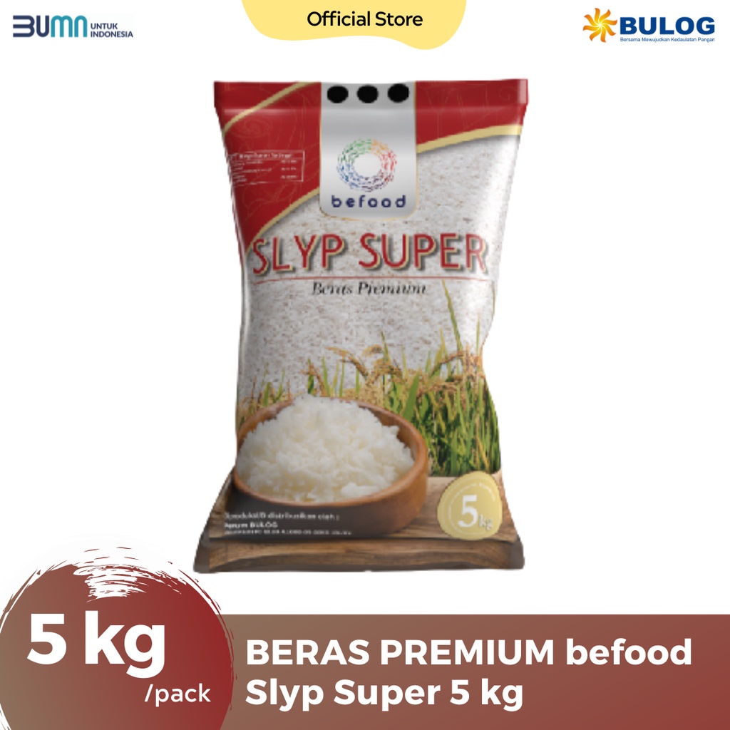 Jual BULOG Beras Premium Befood Slyp Super 5 Kg Shopee Indonesia