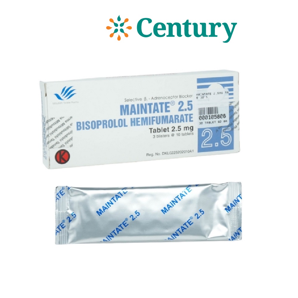 Jual MAINTATE 2 5MG 1 STRIP ISI 10 TABLET HIPERTENSI Shopee Indonesia