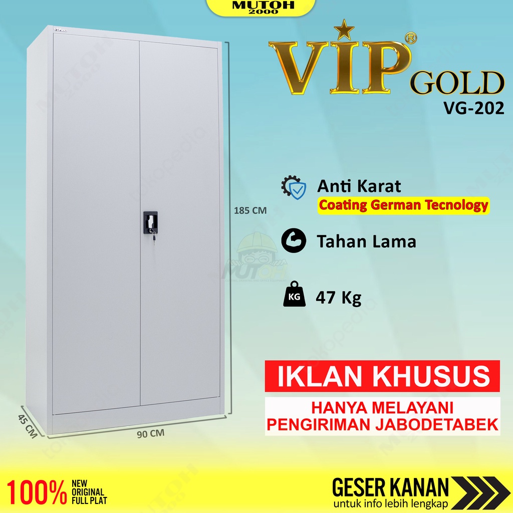 Jual VIP GOLD VG 202 Lemari Arsip Besi Pintu Swing Tarik Shopee Indonesia