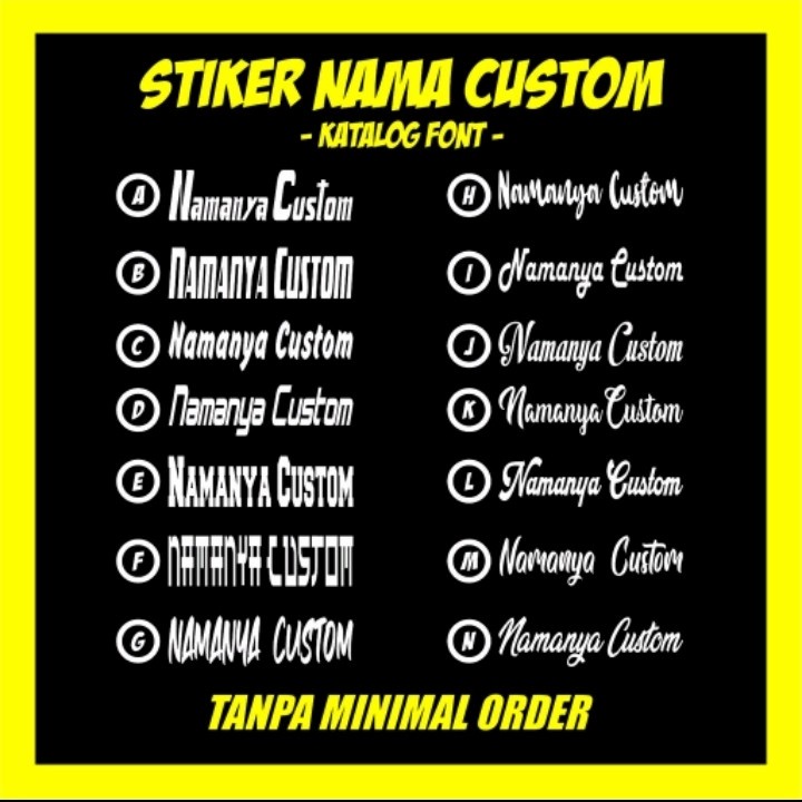 Jual Sticker Custom Nama Suka Suka Bisa Request Nama Kamu Logo