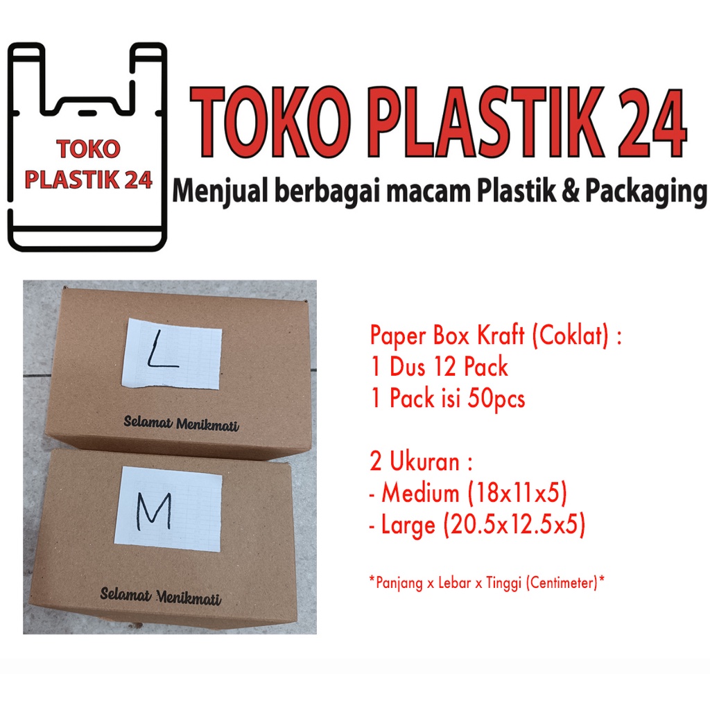 Jual Tokoplastik Paper Lunchbox Kraft Kotak Makan Delivery