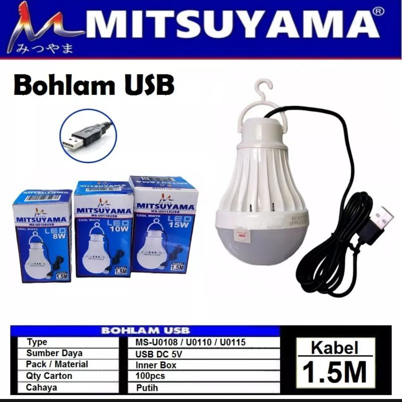 Jual Lampu Bohlam Led Usb Mitsuyama Shopee Indonesia