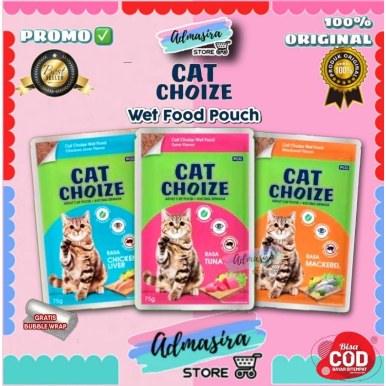 Jual CAT CHOIZE POUCH 75gr Wet Food Makanan Kucing Basah Shopee Indonesia