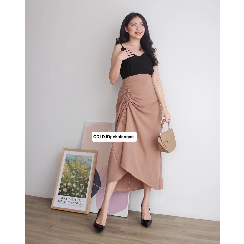 Jual Rok Serut Crinkle AirFlow Rok Tali Serut Korean Style Premium