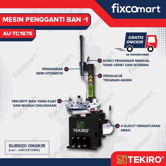 Jual TEKIRO Tire Changer Pembuka Ban Otomatis Mobil Motor Tyre