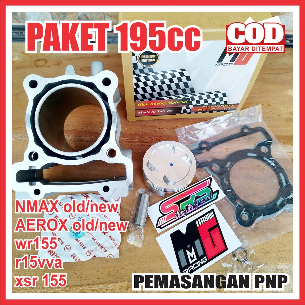 Jual Blok Bore Up Aerox Nmax R Vva Wr Xsr Cc Mg Racing Shopee