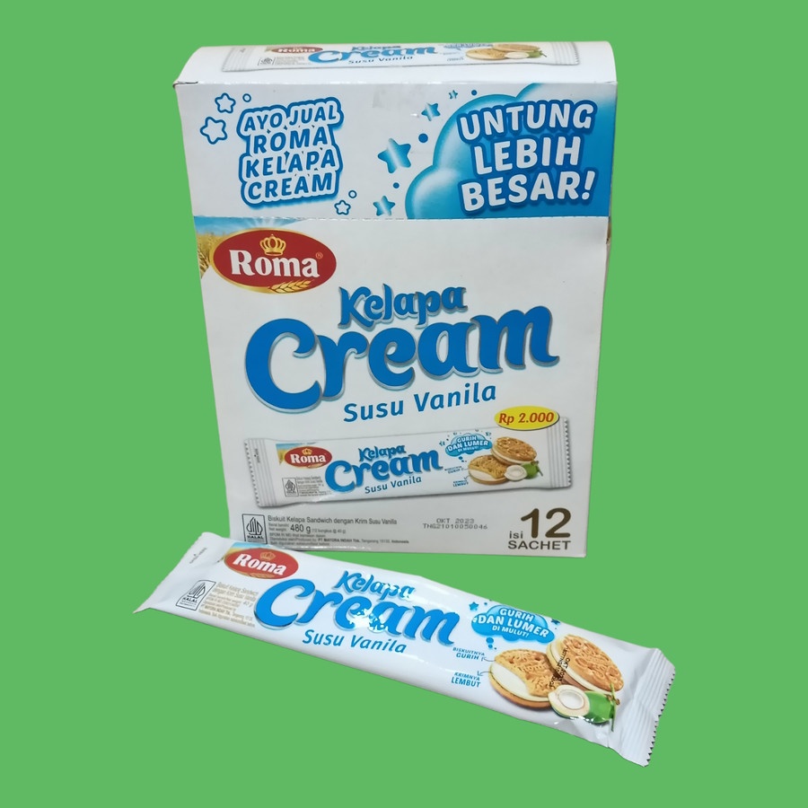 Jual Roma Kelapa Cream Susu Vanila Biscuit Gr Pcs Box Shopee