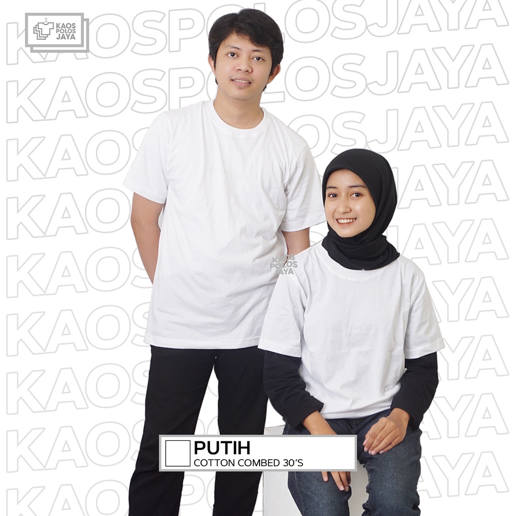 Jual Kaospolosjaya Kaos Polos Pria Wanita O Neck Combed 30s Kaos