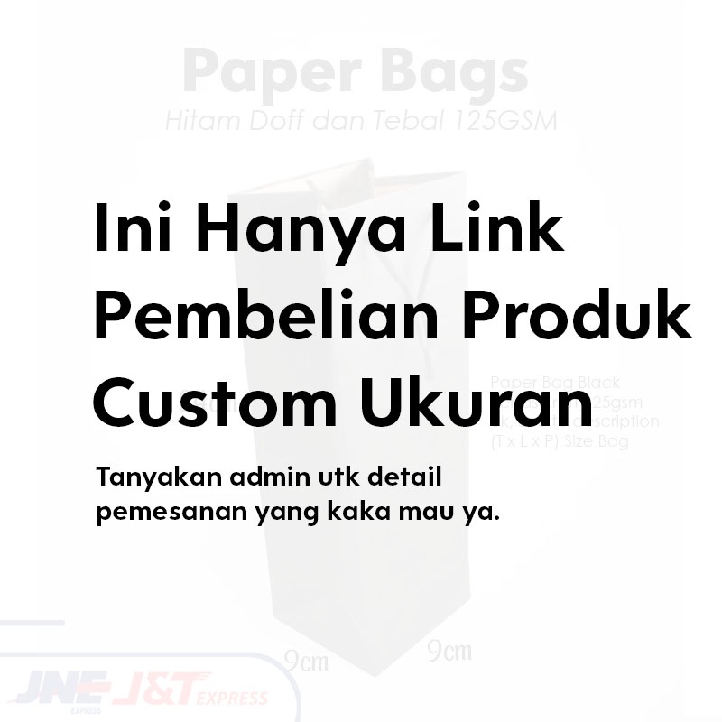 Jual Paper Bag Hitam Mini Uk CUSTOM Paper Bag Kado Packing