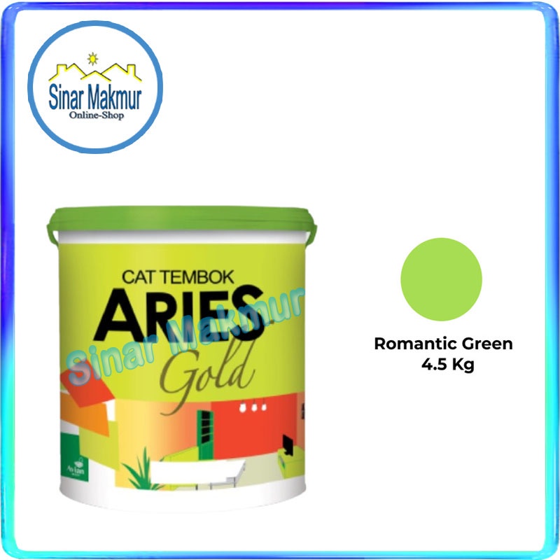 Jual Cat Tembok Aries Gold 4 5 KG 1 Galon 504 Romantic Green AVIAN