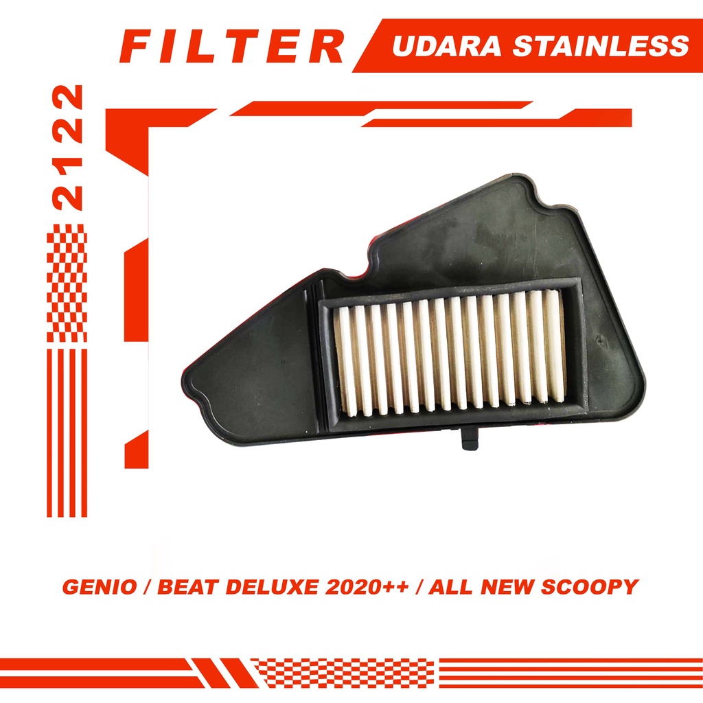 Jual Filter Udara Beat Deluxe Genio Scoopy New Stainless Steel