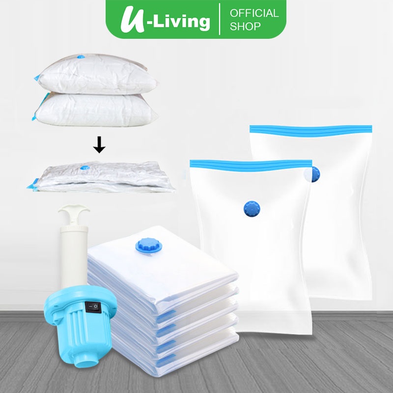 Jual U Living Plastik Vacuum Kantong Pakaian Travel Transparan Anti Air