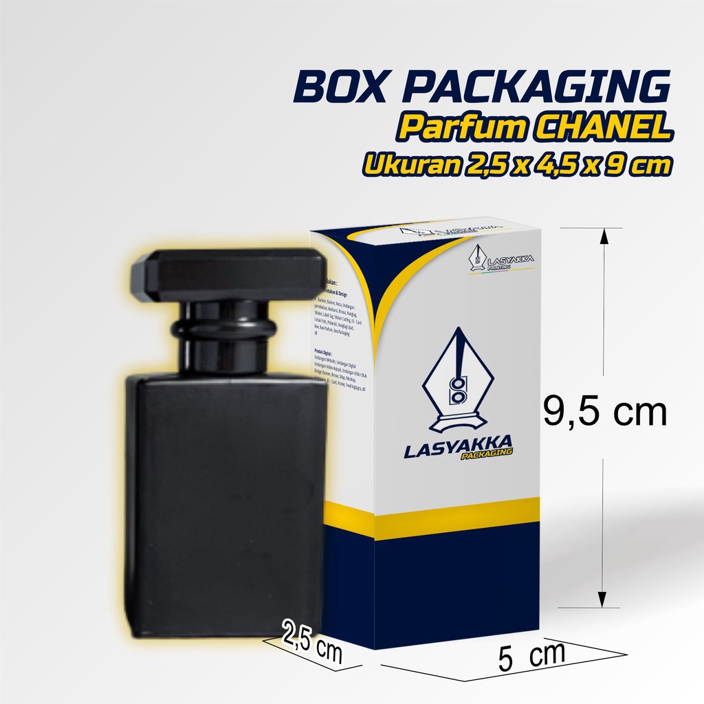 Jual Box Parfum Chanel CUSTOM Box Packaging CUSTOM Box Ukuran