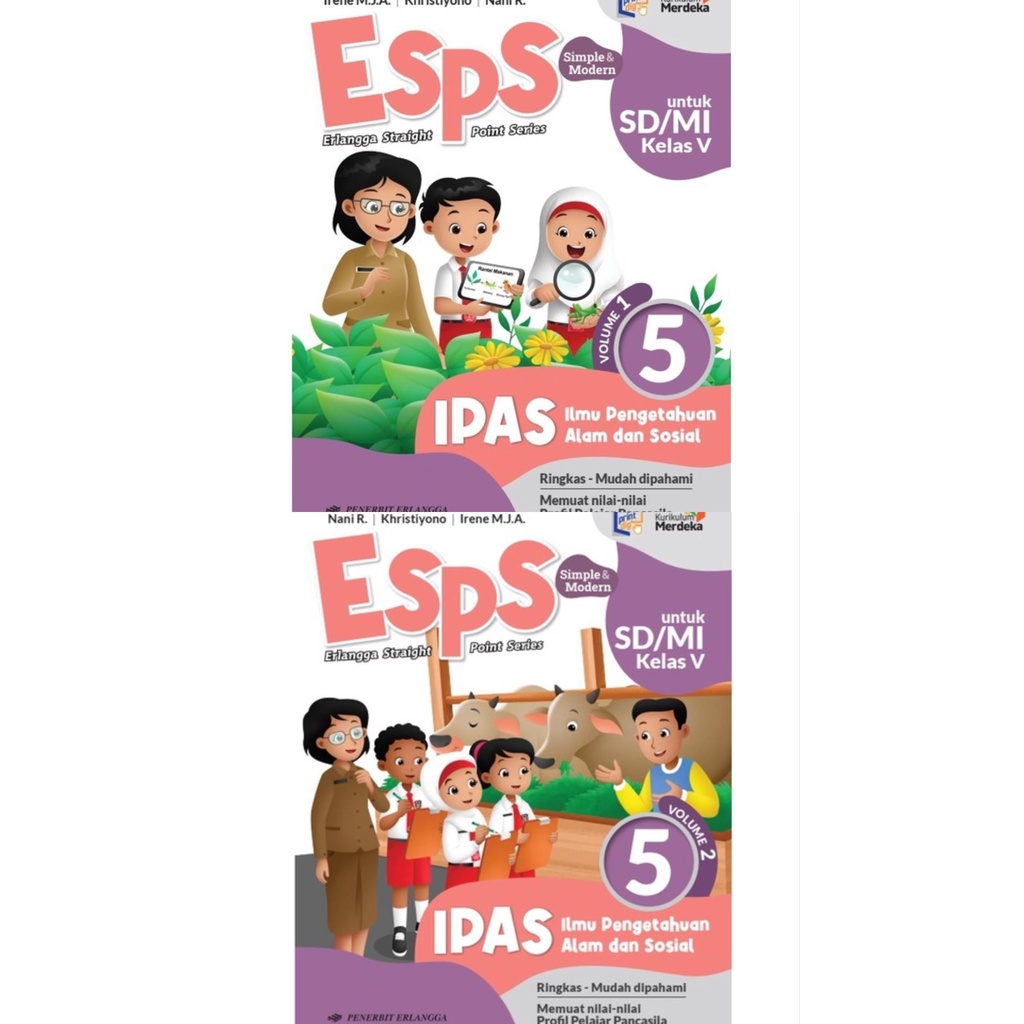 Jual ESPS IPAS Kelas 1 2 3 4 5 Dan 6 SD MI Kurikulum Merdeka Erlangga