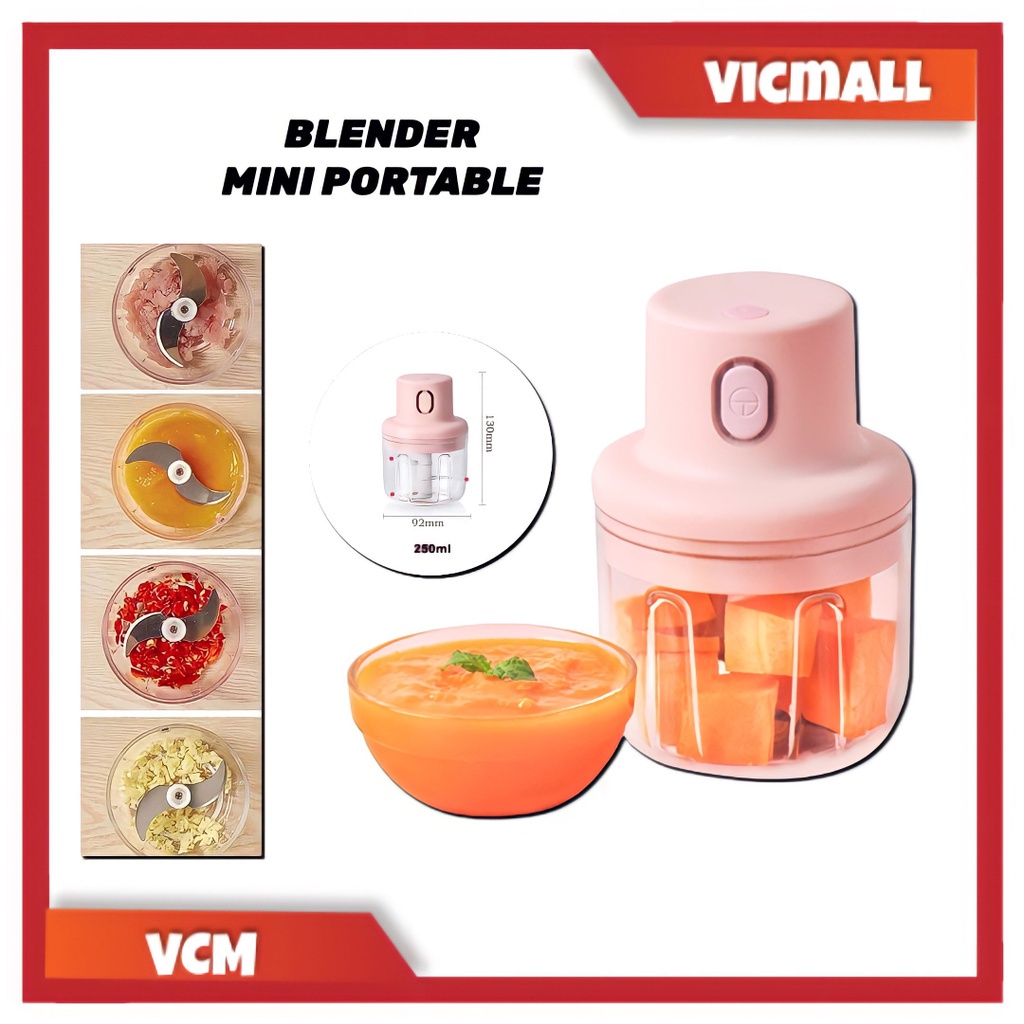 Jual Vcm Electric Garlic Mini Chopper Blender Mini Cas Shopee Indonesia