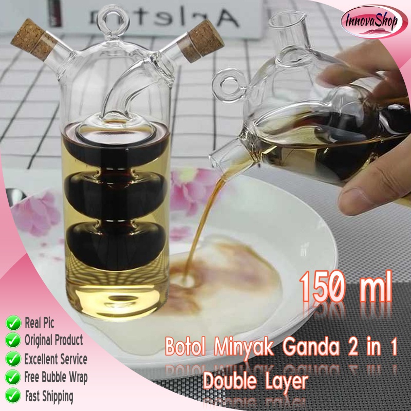 Jual Botol Minyak Cantik Kaca Ganda In Olive Oil Double Layer