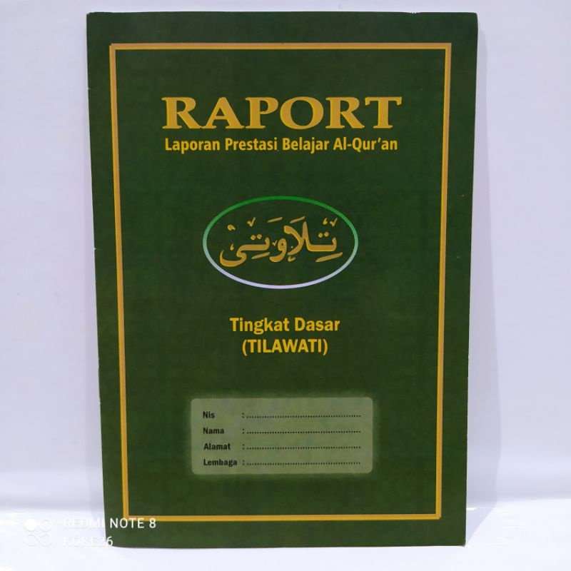 Jual Raport Laporan Prestasi Belajar Al Qur An Tingkat Dasar Shopee