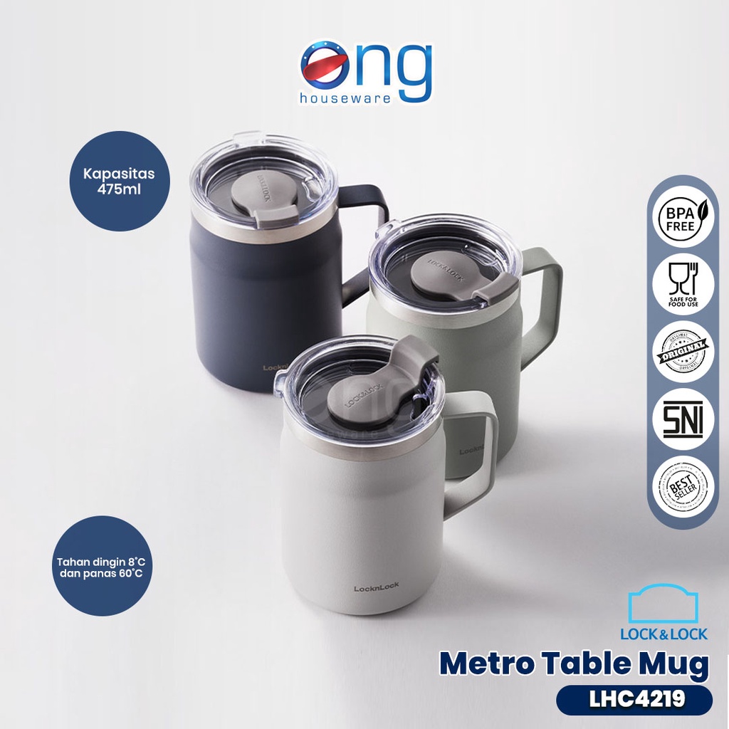 Jual Locknlock Exclusive Gelas Cangkir Metro Table Mug Hot Cool