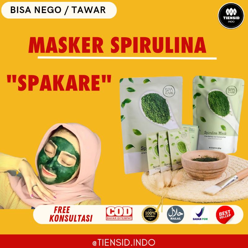 Jual MASKER SPIRULINA TIENS MASKER SPAKARE MASKER ORGANIK MASKER