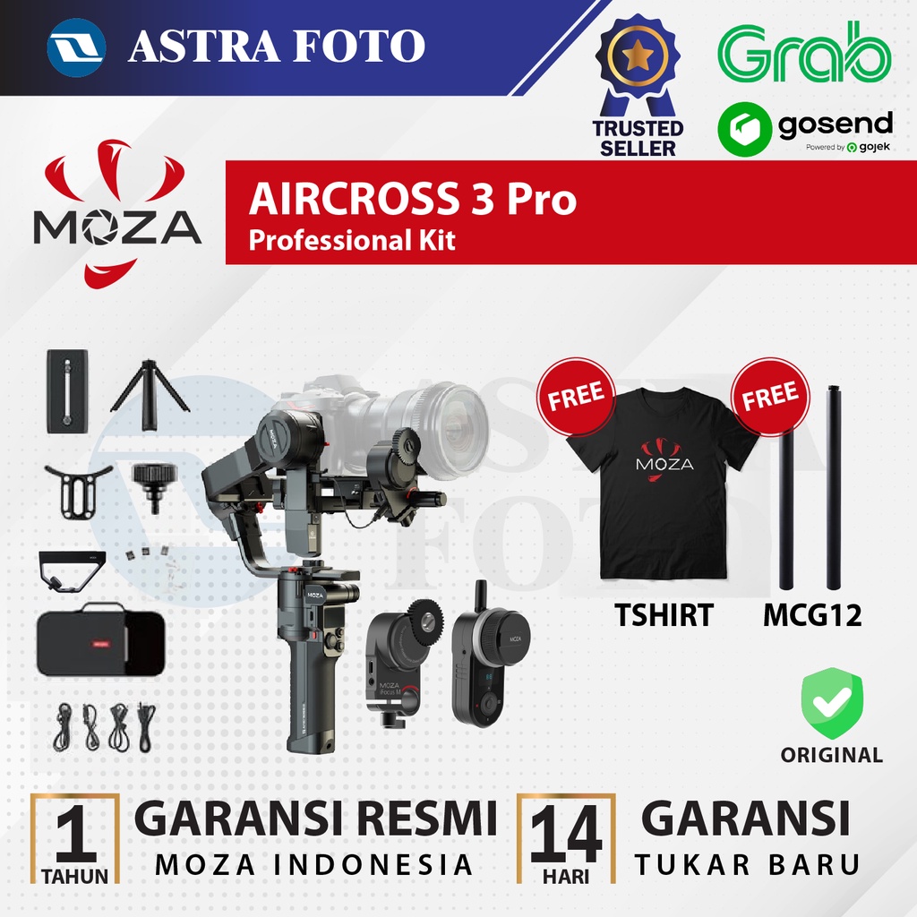 Jual MOZA AIRCROSS 3 Pro Kit Professional Gimbal Stabilizer Kamera