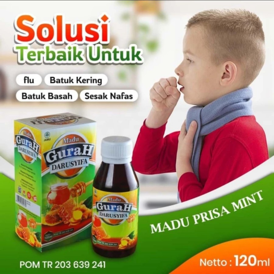 Jual Madu Gurah Flu Dan Batuk Plus Daun Saga Darusyifa Shopee Indonesia