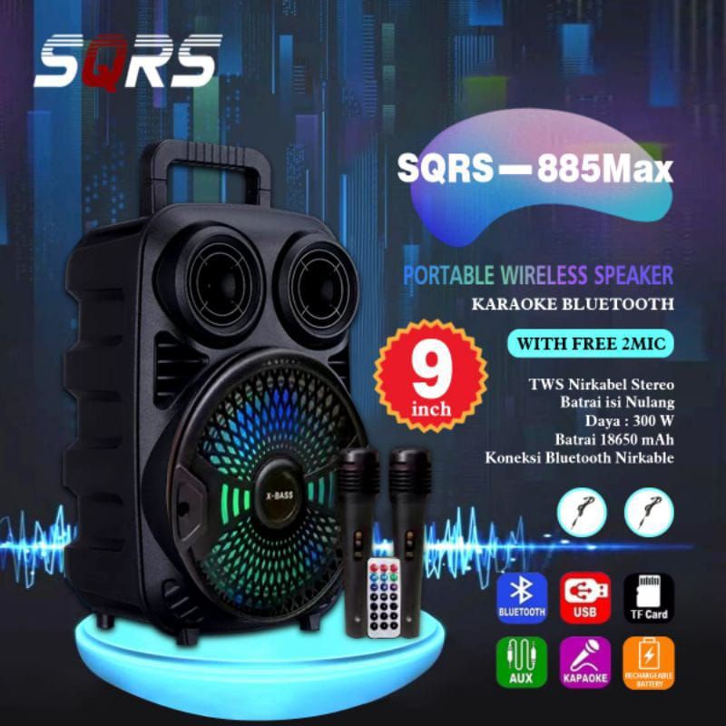 Jual Speaker Sqrs Speaker Bluetooth Mic Karoke Speaker Portable