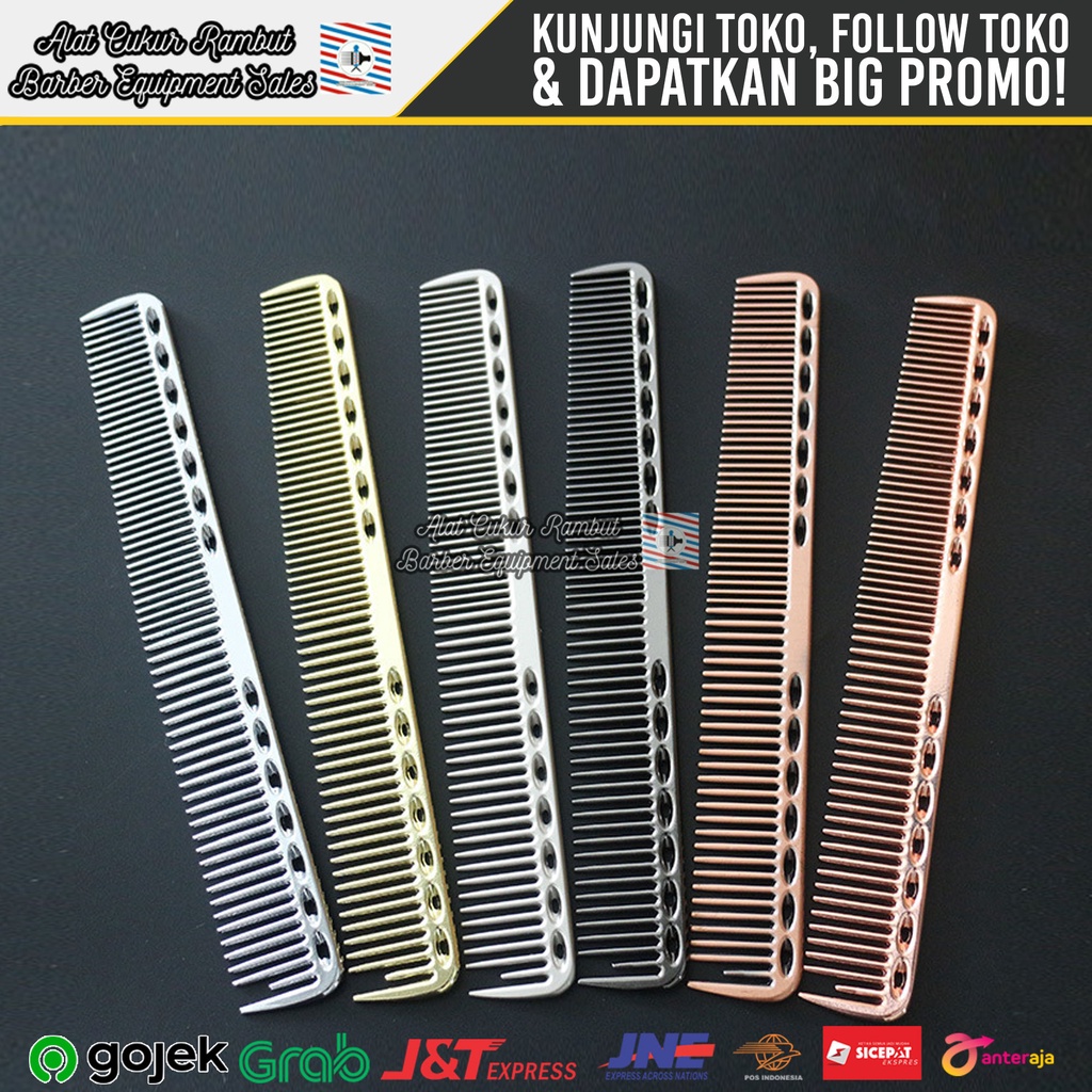 Jual Sisir Parting Cukur Potong Rambut Stainless Rambut Sisir Salon