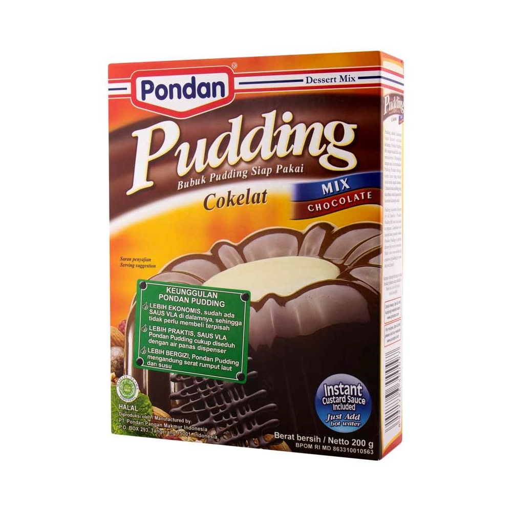 Jual Pondan Bubuk Puding Coklat G Chocolate Pudding Premix Shopee