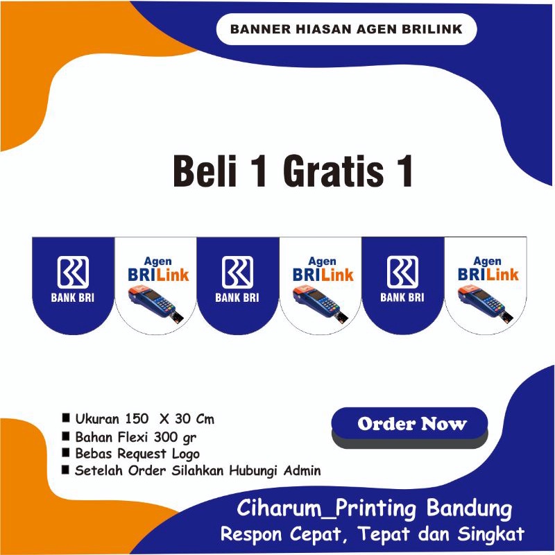 Jual Spanduk Banner Renda Agen Brilink Bank Bri Ukuran X Cm