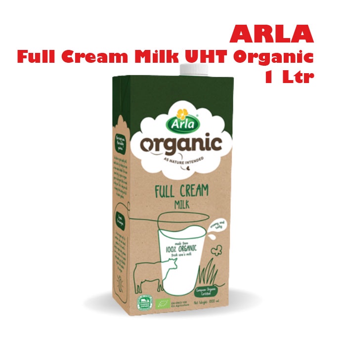 Jual ARLA Full Cream Milk UHT Organic Susu Organik Full Cream 1 Ltr