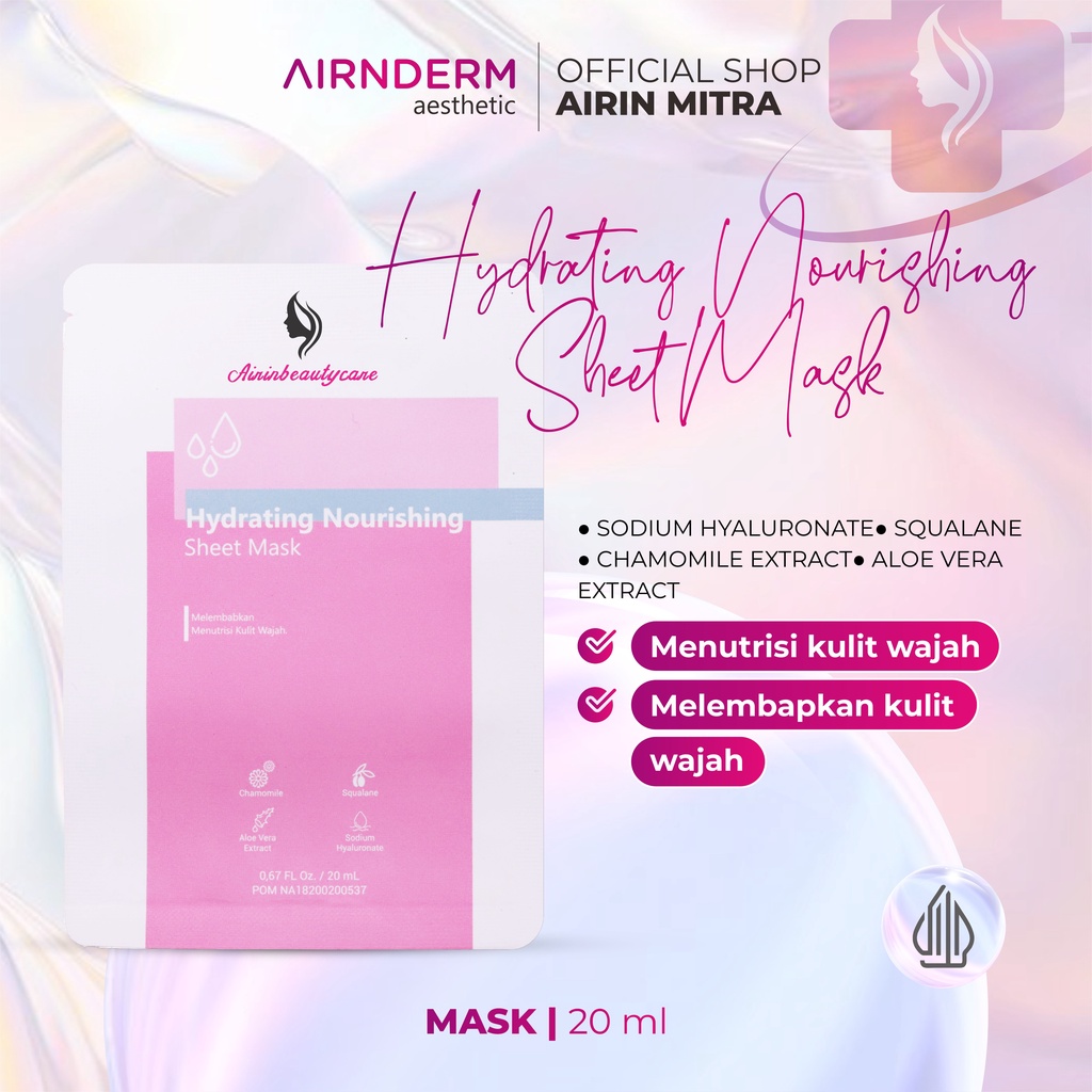 Jual Airnderm Aesthetic Hydrating Nourishing Sheet Mask By Airin