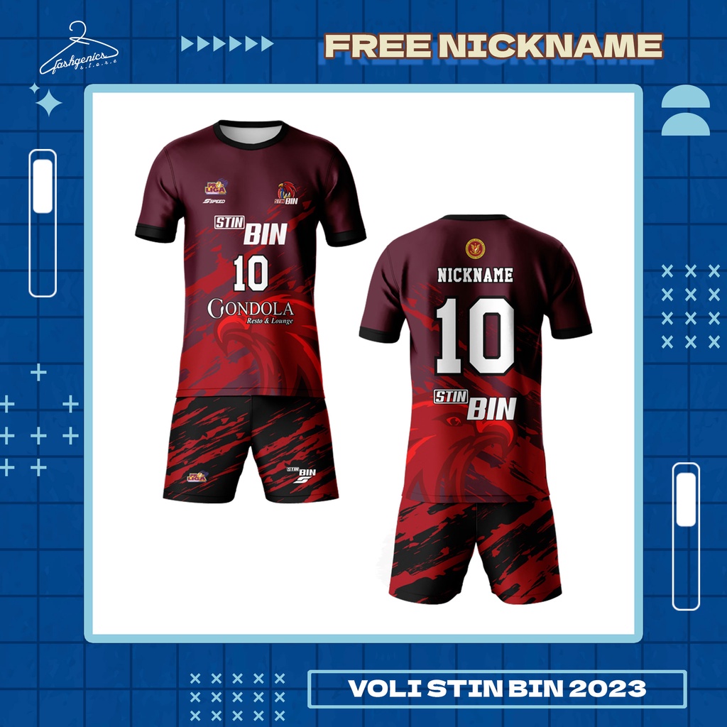 Jual Jersey Baju Kaos Voli Olahraga Volley Proliga Jakarta Stin Bin