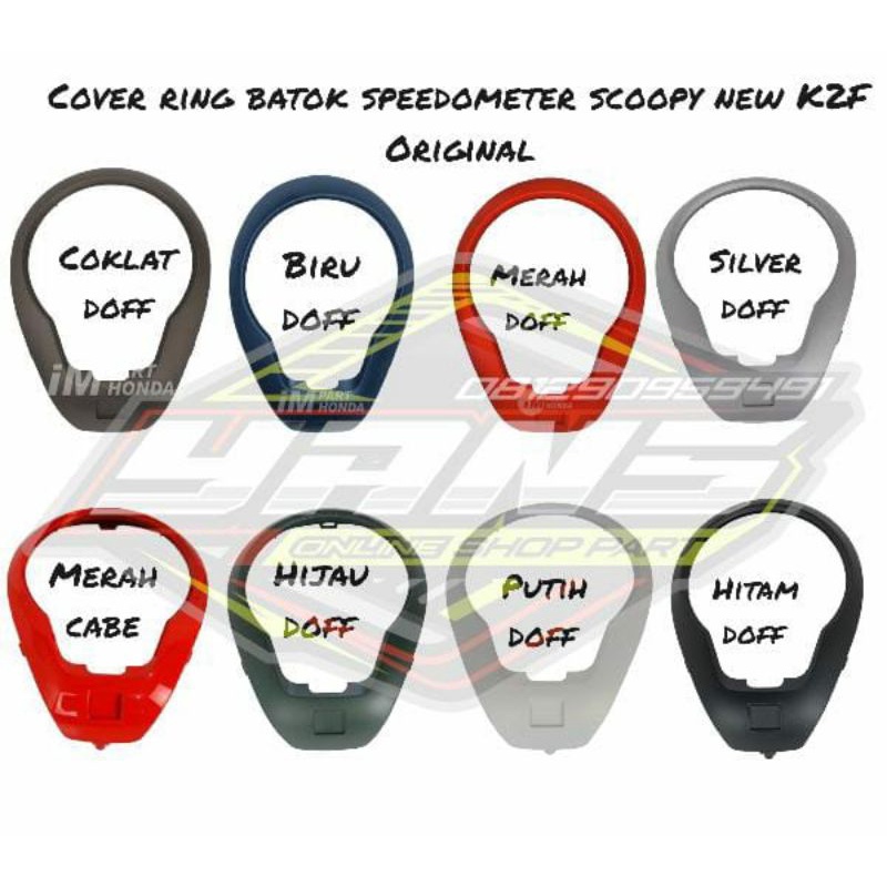 Jual Cover Ring Batok Speedometer Scoopy Led New K2F 2021 2023 Merah