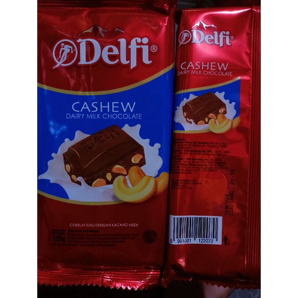 Jual Delfi Dairy Milk Chocolate Cashew 125g Shopee Indonesia