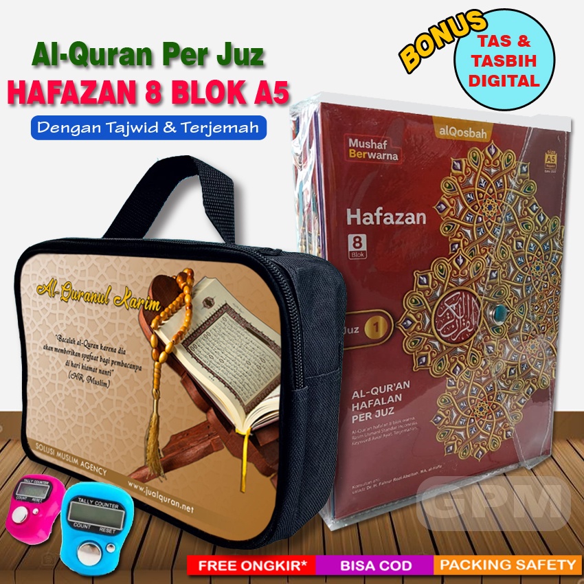 Jual Al Quran Hafalan Per Juz Hafazan Blok Terjemah Tajwid Uk A