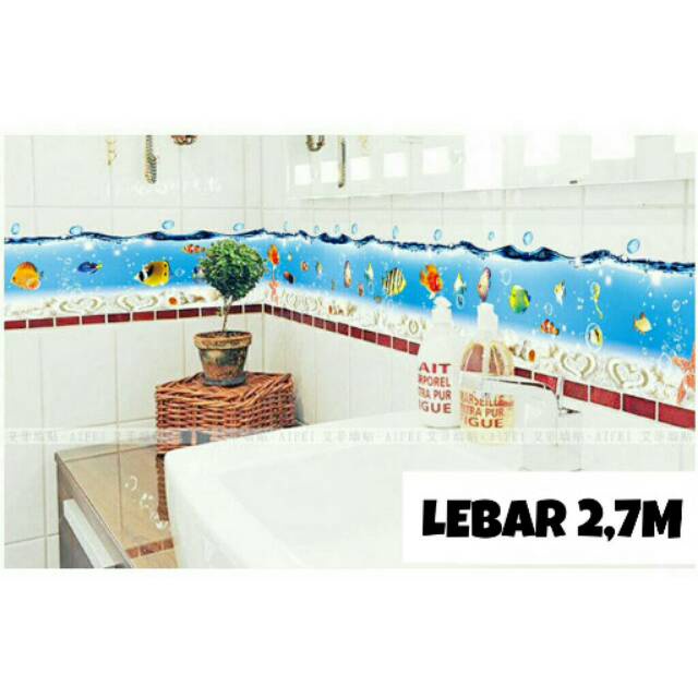 Jual Adek Wallsticker Wall Sticker Border List Ikan Kamar Mandi