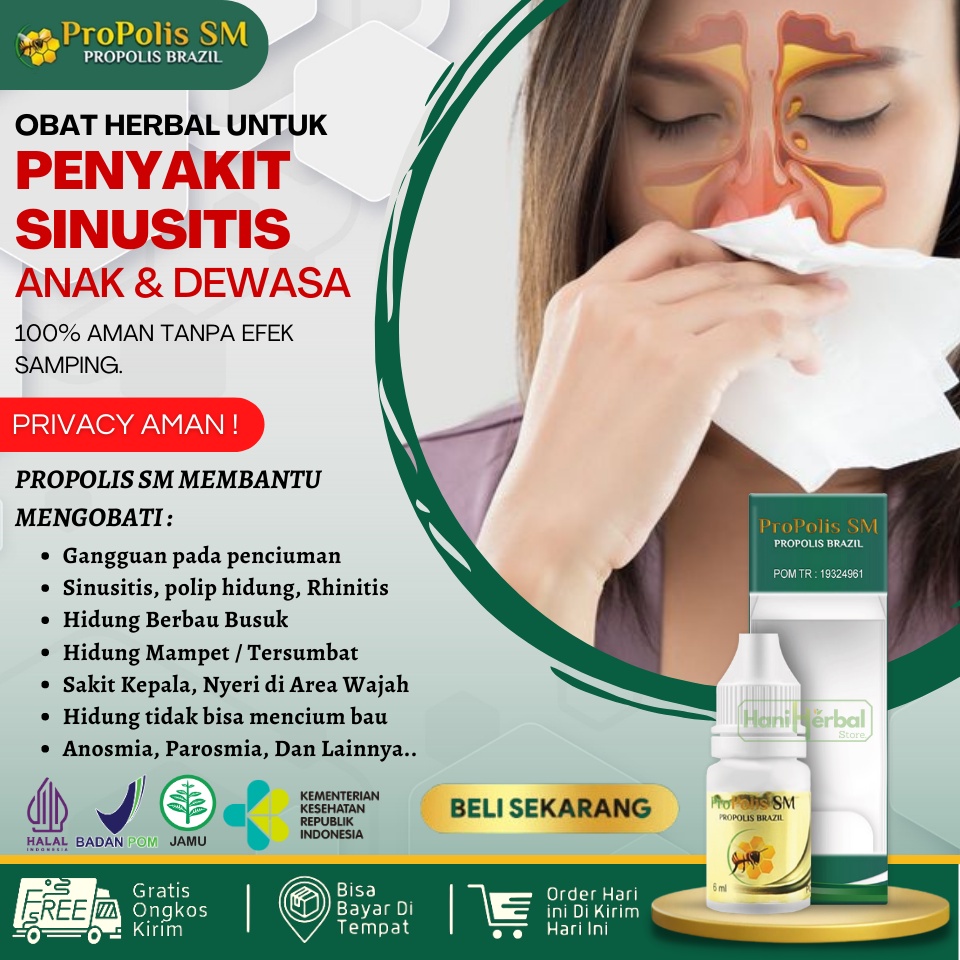 Jual OBAT SINUSITIS RHINITIS FLU PILEK MENAHUN ANOSMIA POLIP