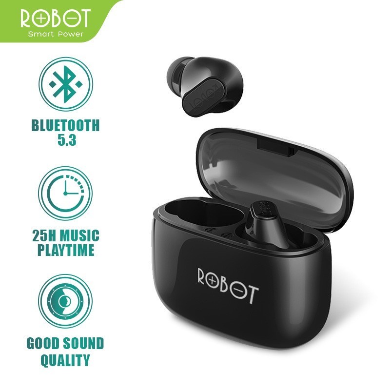 Jual Robot TWS Wireless Earphone Airbuds T30 PLUS Original BT 5 3