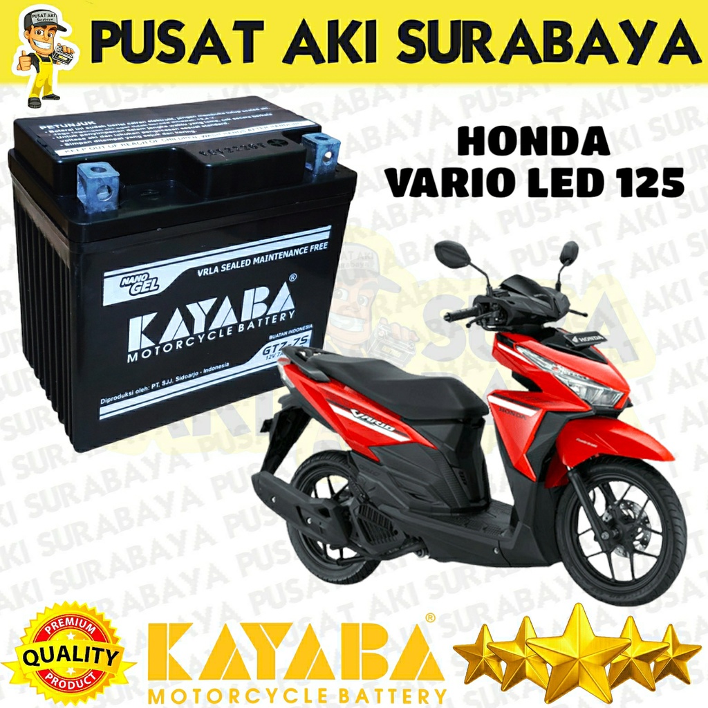 Jual ACCU MURAH ORIGINAL KAYABA GTZ7S MOTOR SUZUKI SATRIA VARIO LED 125