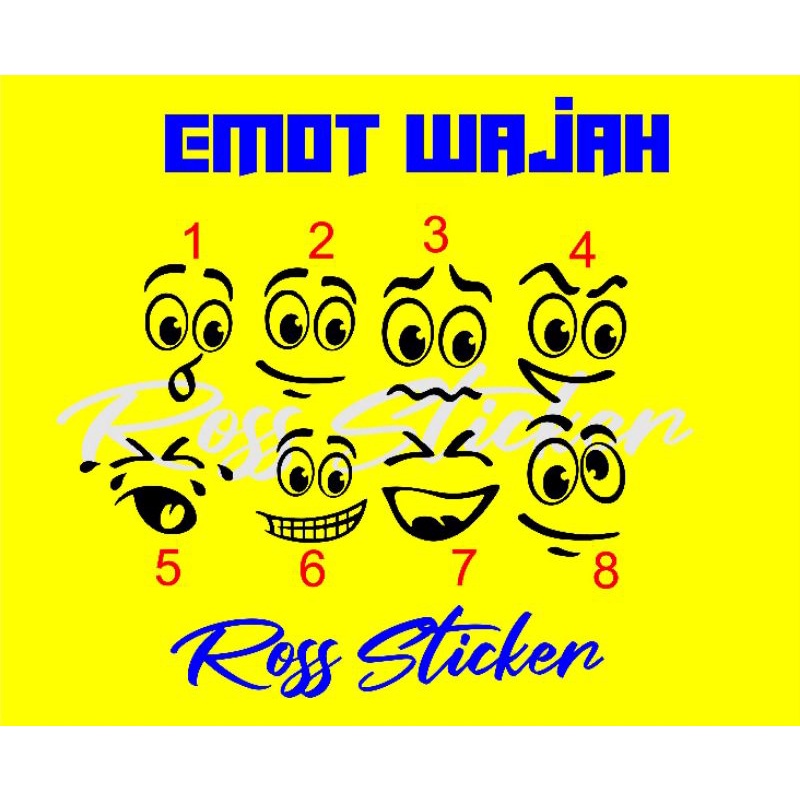 Jual Emoticon Wajah Cutting Sticker Lucu Shopee Indonesia