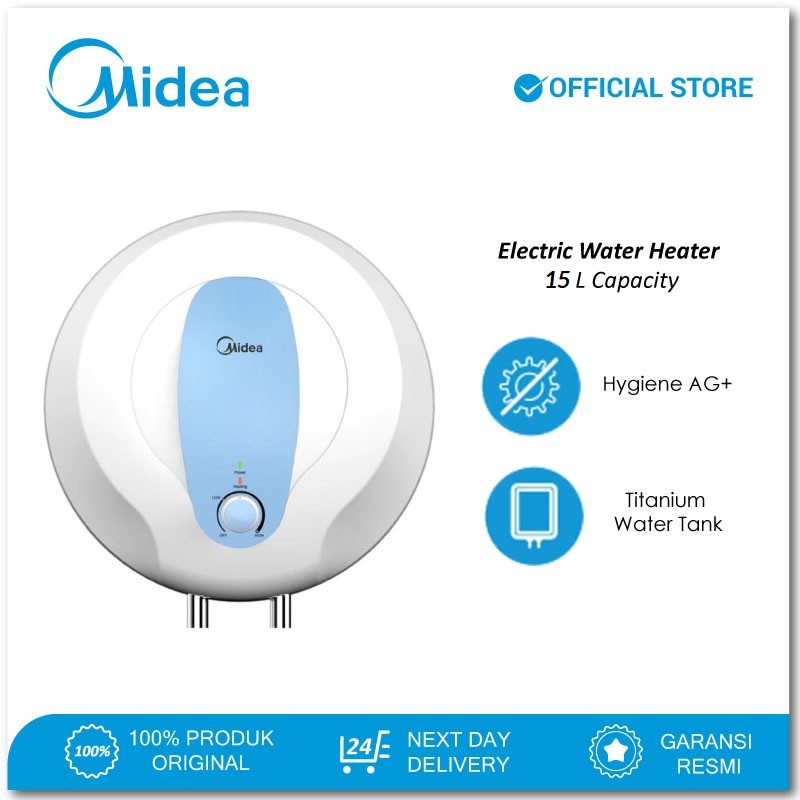 Jual Midea Water Heater 15 L D15 02YA2 Putih Shopee Indonesia