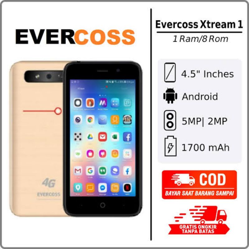 Jual EVERCROSS Xtream 1 S45 4 5 Inchi Android 7 Nougat Dual SIM 4G RAM