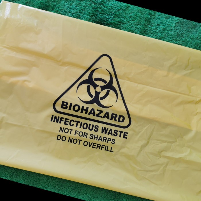 Jual Plastik Sampah Infeksius X Limbah Medis B Logo Biohazard