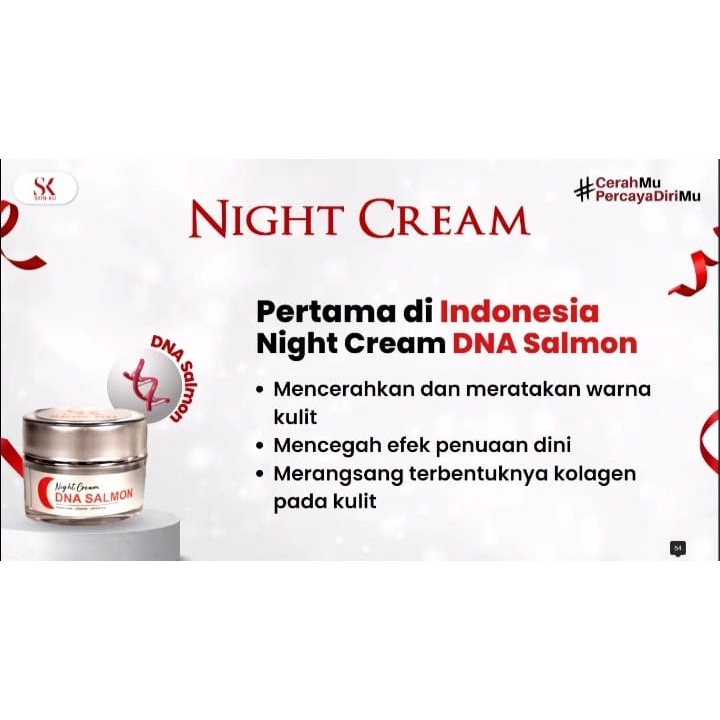 Jual ORIGINAL SKINKU NIGHT CREAM DNA SALMON BPOM Shopee Indonesia