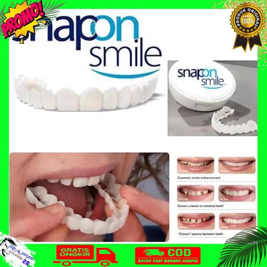 Jual Snap On Smile Veneers Original Gigi Palsu Instan Set Atas Dan